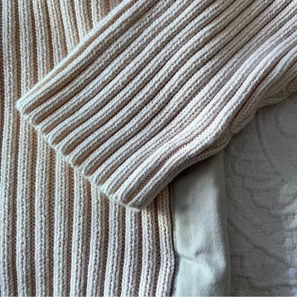 Vintage 90s y2k NAUTICA Quarter Zip Pullover Chunky Rib Knit Sweater SIZE XL - Picture 8 of 12